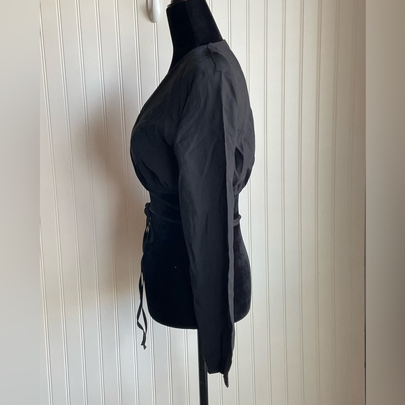 Zara Surplice Cropped Shirt - Picture 3 of 6